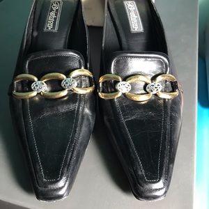 Brighton Tosca black dressy mules - Size 9